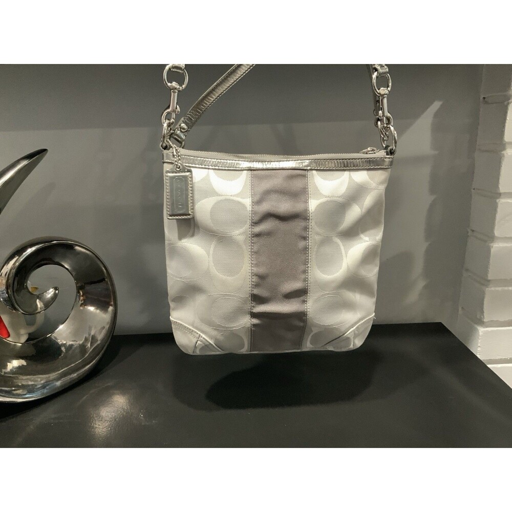 Silver & Grey Coach Signature Purse No. A1067-F13278